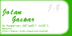 jolan gaspar business card